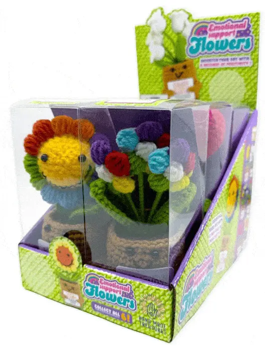 Emotional Support Keepsake Crochet Plush Flowers - 6 Pieces Per Retail Ready Display 26549 2