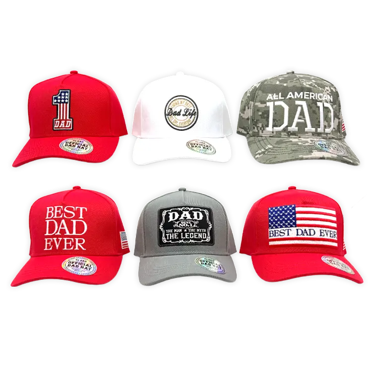 Patriotic Father's Day Ball Cap Hat - 6 Pieces Per Retail Ready Display 26554 2