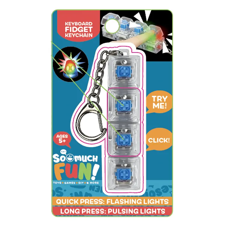 Keyboard Fidget Keychain - 6 Pieces Per Retail Ready Display 26562 2