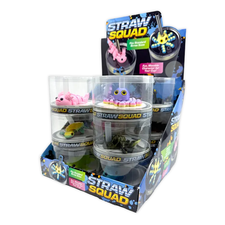 3D Printed Straw Decorations - 12 Pieces Per Retail Ready Display 26601 1