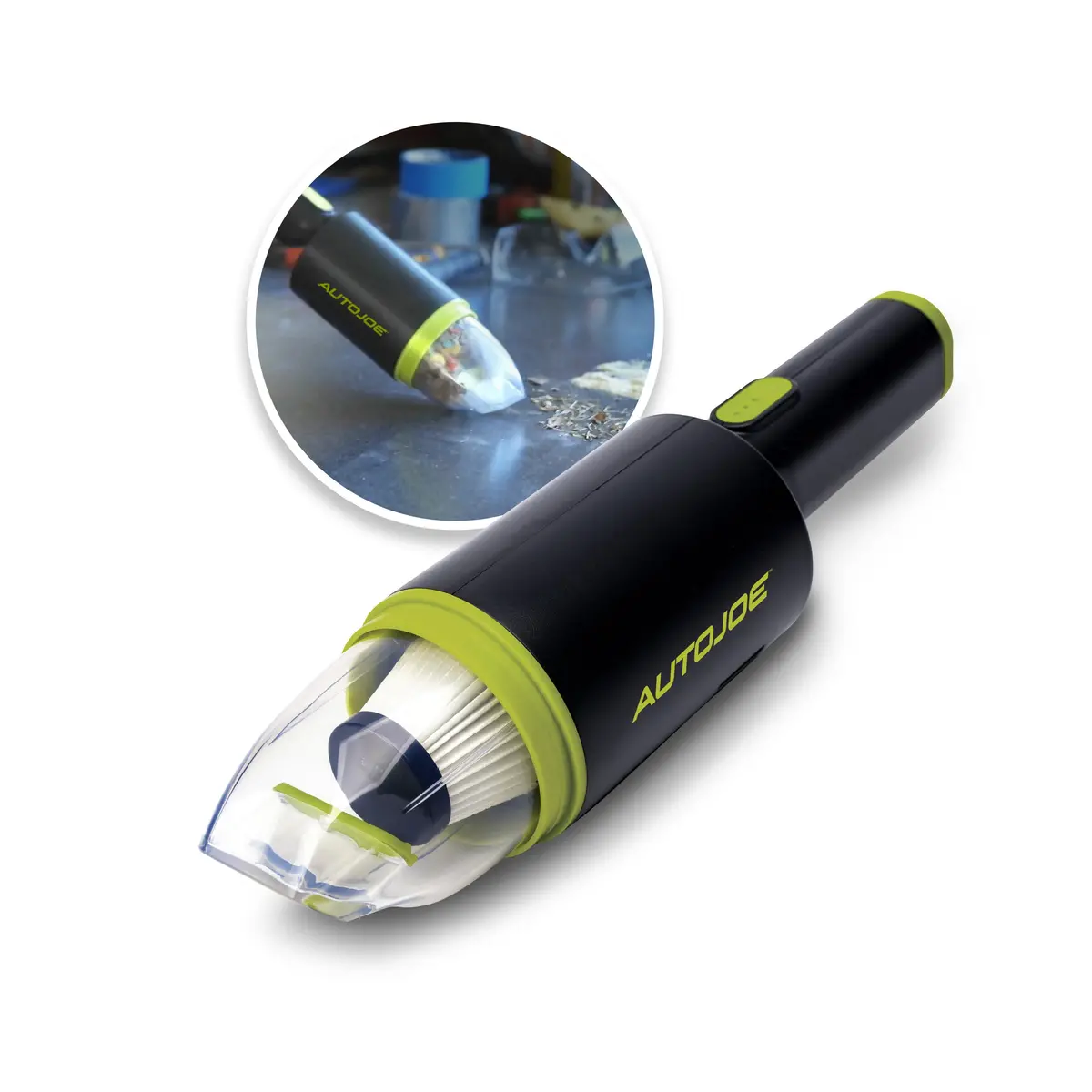 Auto Joe Ajv1000 Cordless Handheld Vacuum Cleaner | 8.4-Volt | Ultra-Lightweight | Hepa Filtration W/ Ez Clear Collection Bin, Usb Charging Block & Cable Included | For Home, Auto & Rvs 1