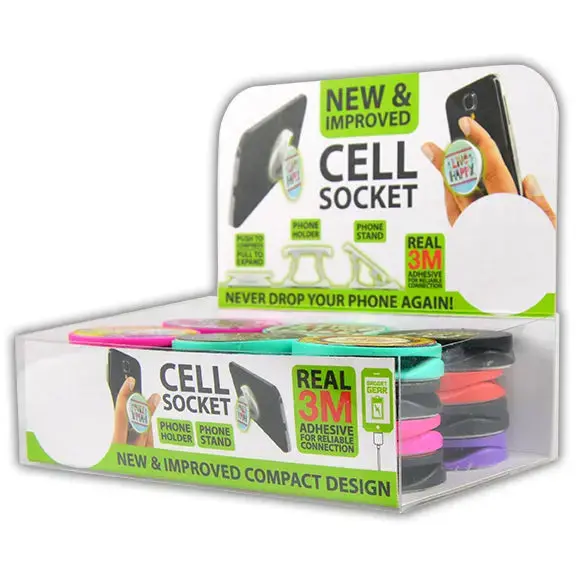 Cell Phone Socket Phone Holder - 24 Pieces Per Retail Ready Display 27805 1