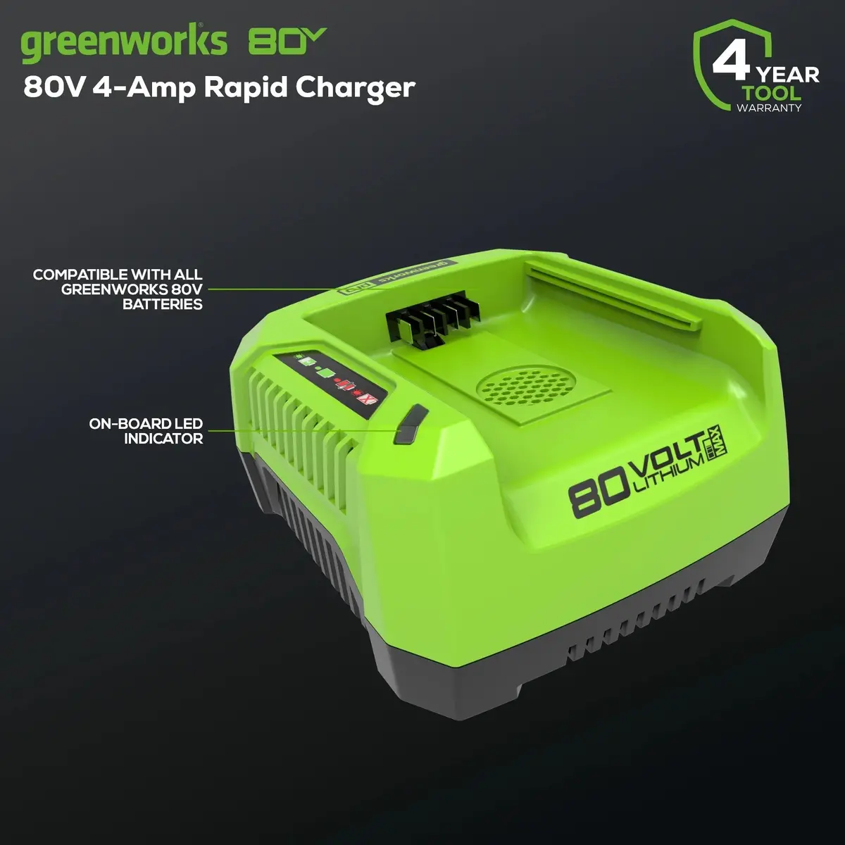 80V Single Port Rapid Charger - Gch8040 2
