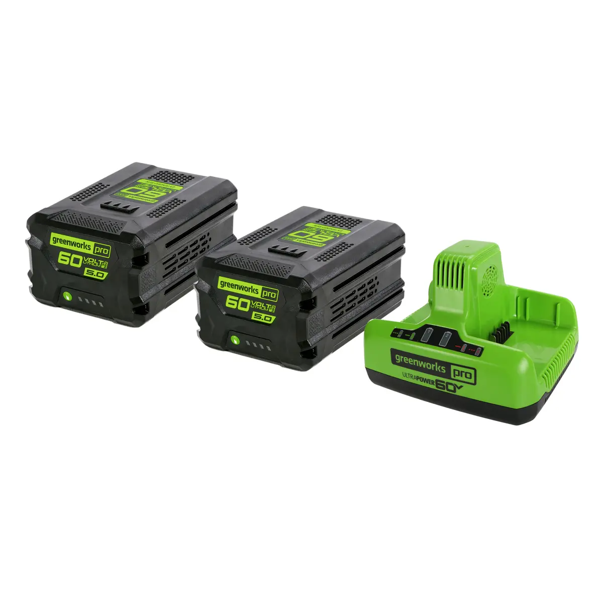 60V (2) 5.0Ah Batteries & Dual Port Charger Combo Kit 1