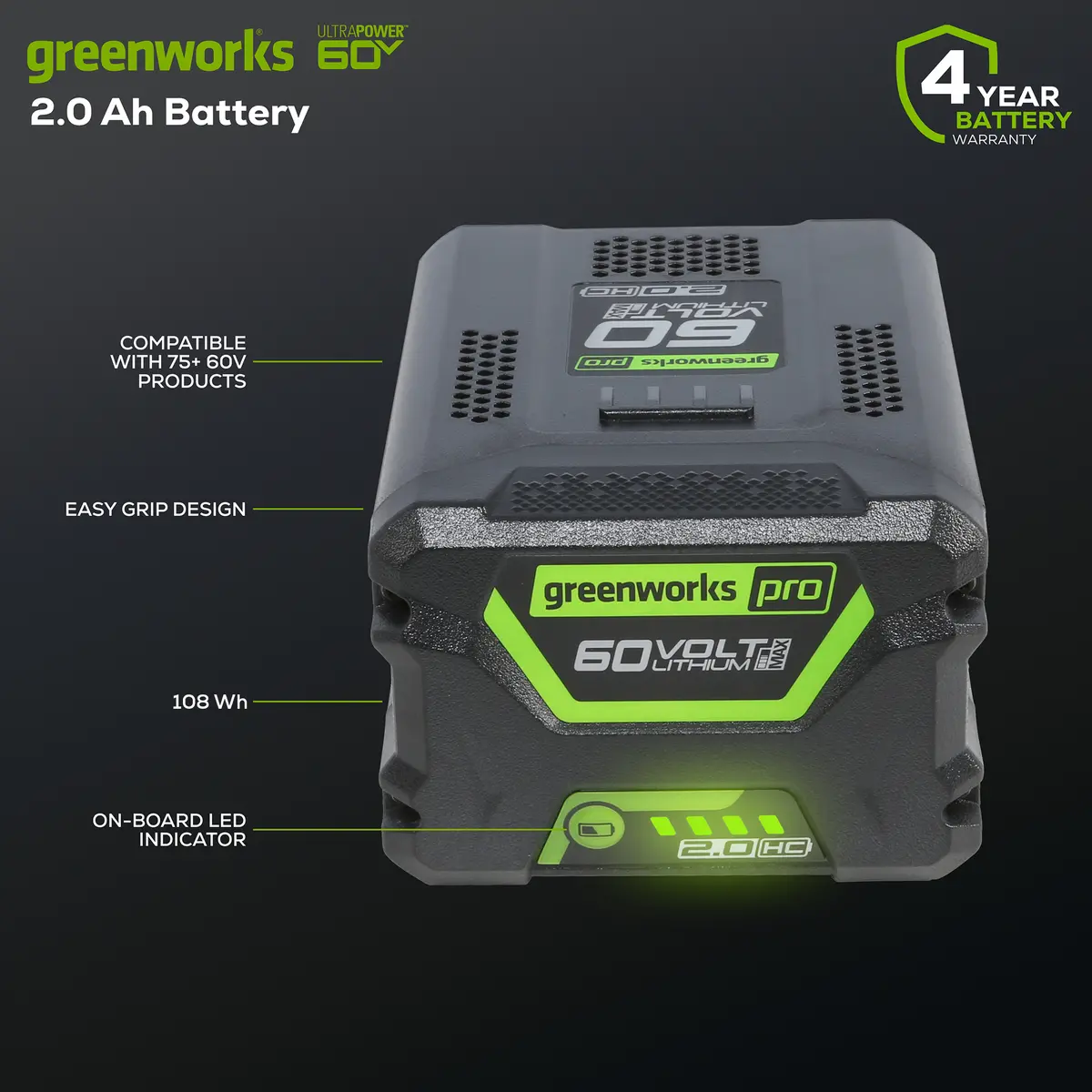 60V 2.0Ah Lithium-Ion Battery 2