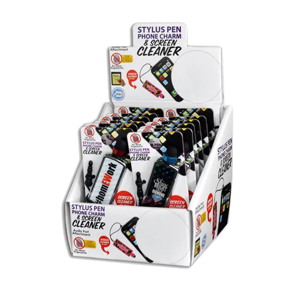 Stylus With Audio Port Attachment Pen - 12 Pieces Per Retail Ready Display 29582 1