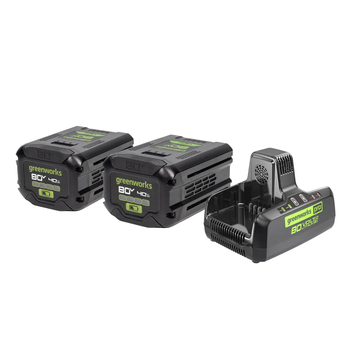 80V (2) 4.0Ah Batteries & Dual Port Charger Combo Kit 1