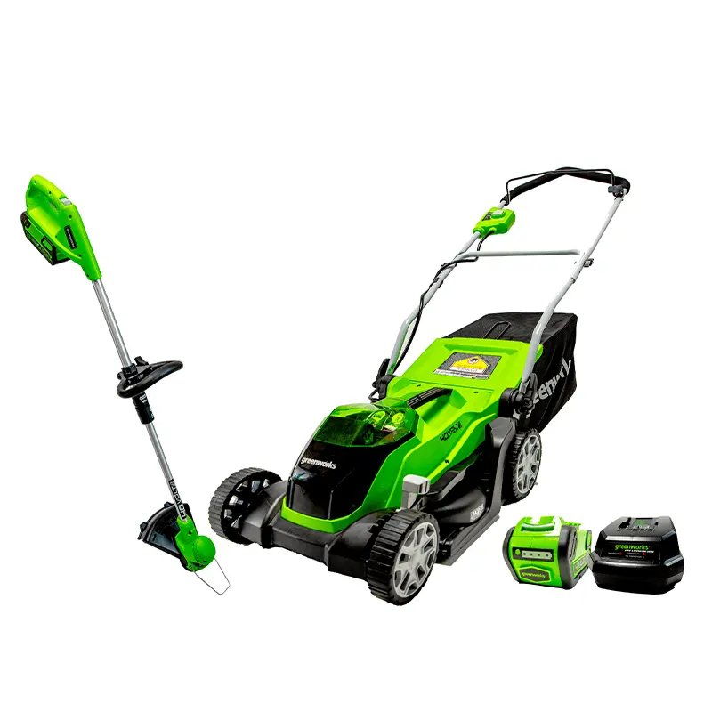 40V 14" Mower & 12" String Trimmer Combo Kit, 4.0Ah Battery And Charger Included 1