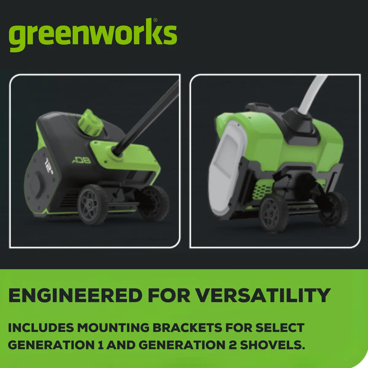 Wheel Attachment Kit For Select 12" Snow Shovels 2