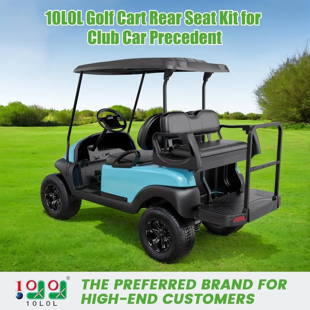 Golf Cart Flip-Fold Rear Seat Kit With Multi-Fold Cargo Bed For 2004-Up Club Car Precedent, Tempo, Onward - 10L0l 2