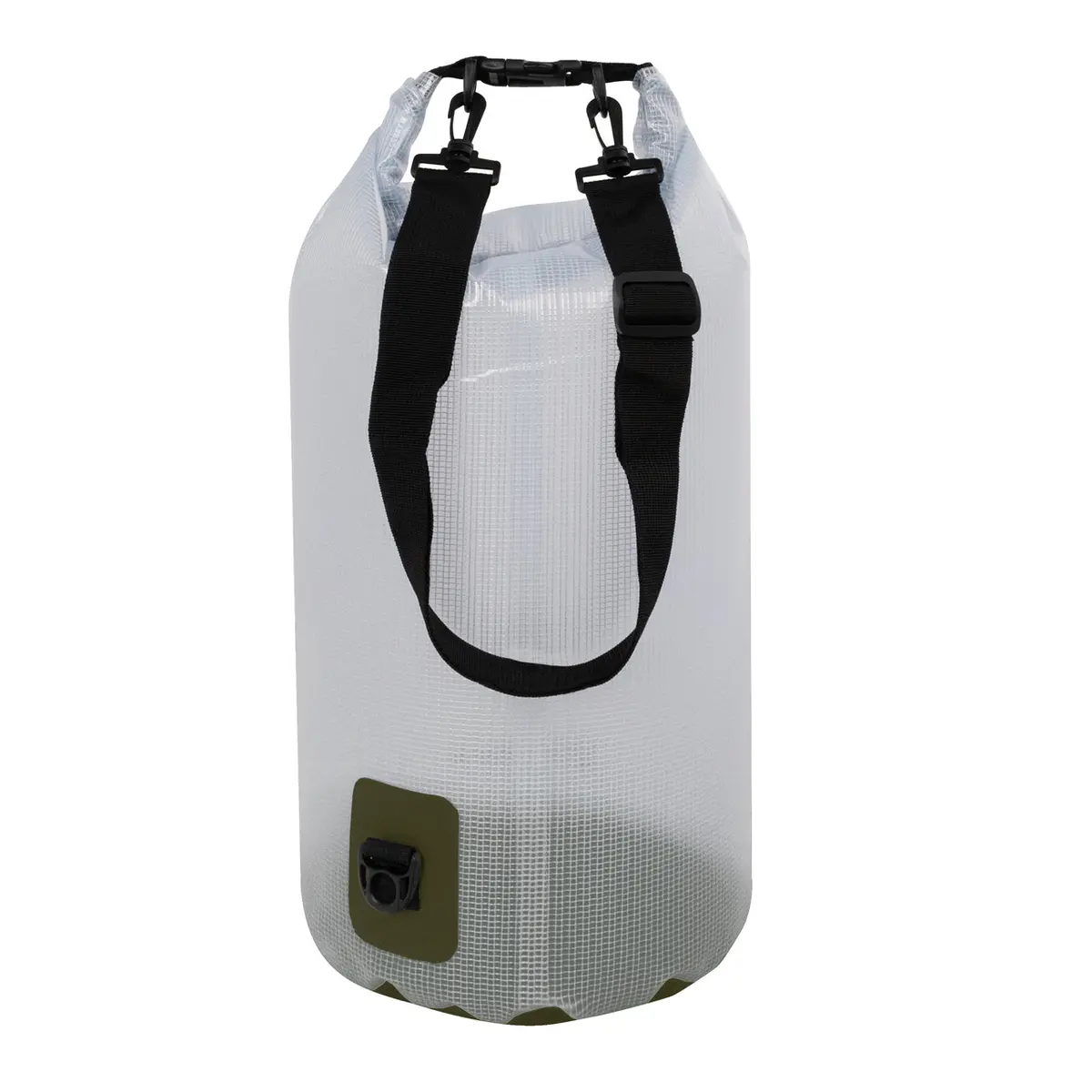 Trailgear Tg-800-20-Ol Heavy-Duty Transparent Dry Bag | Roll-Top Closure Design | Lightweight W/ Shoulder Strap | 20 Liter (Olive) 1