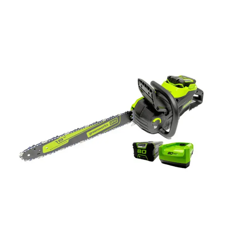 80V 18" Brushless Chainsaw, 2.0Ah Battery And Charger Included 1