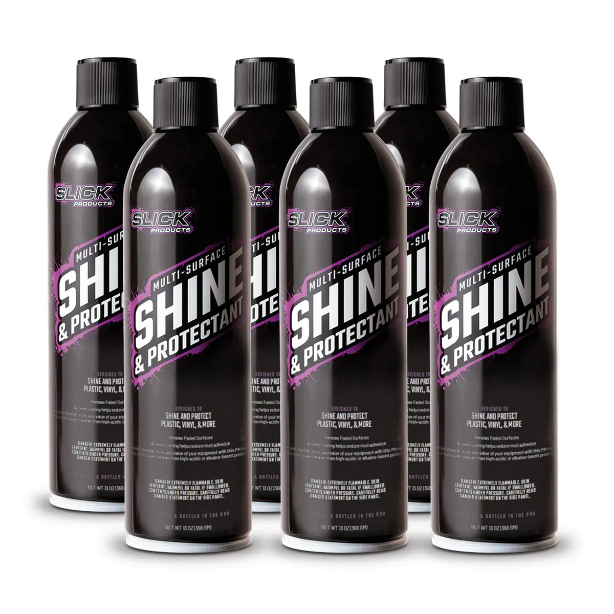 Slick Products Sp1262 Shine & Protectant Spray Coating | High-Gloss Luster | Renew, Shine, & Protect | For Plastic, Viny, Fiberglass, And More | 6-Pack 1