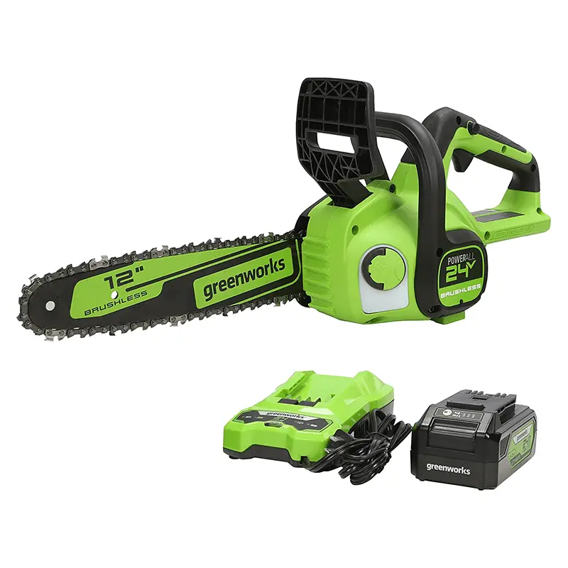 24V 12" Brushless Chainsaw, 4.0Ah Usb Battery And Charger Included - Cs24l410 1