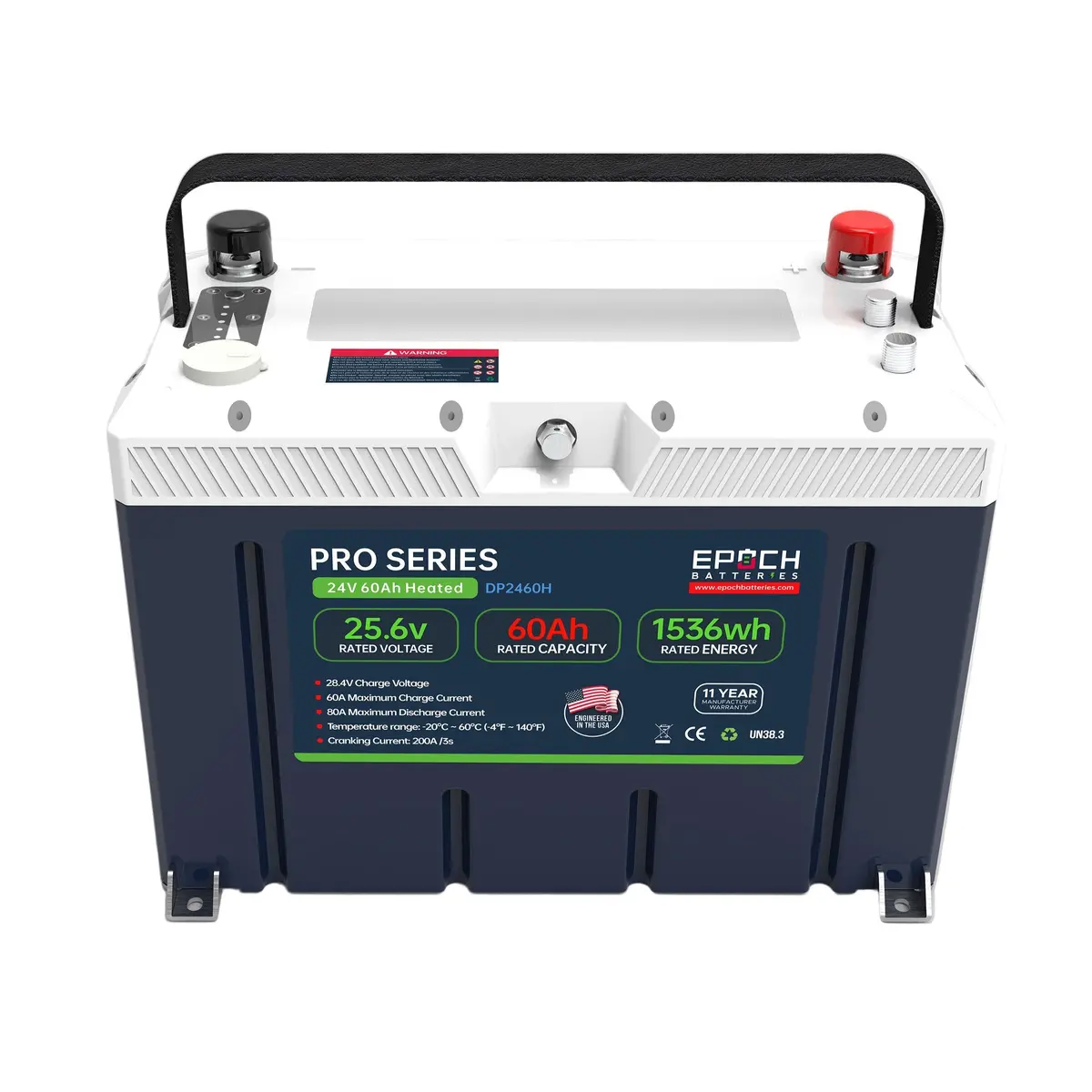 24V 60Ah (1.54Kwh) Pro Series - Heated, Bluetooth & Victron Comms Lifepo4 Battery 1