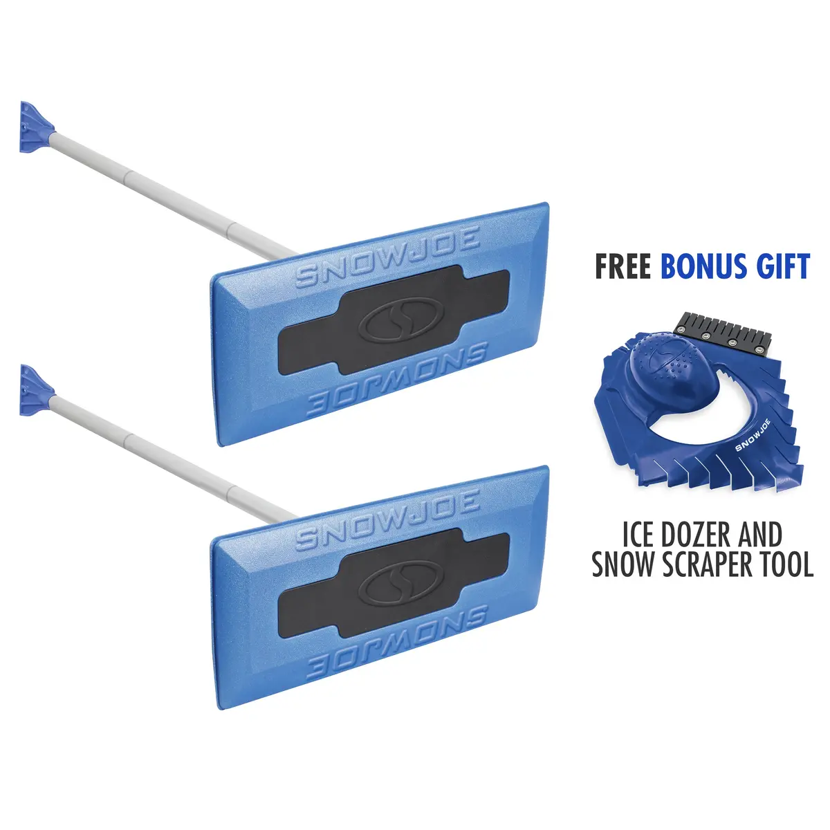 Snow Joe Sjblzd-Tv-Do2 2-In-1 Telescoping Snow Broom + Ice Scraper | 18-Inch Foam Head (Double Offer + Free Gift!) 1