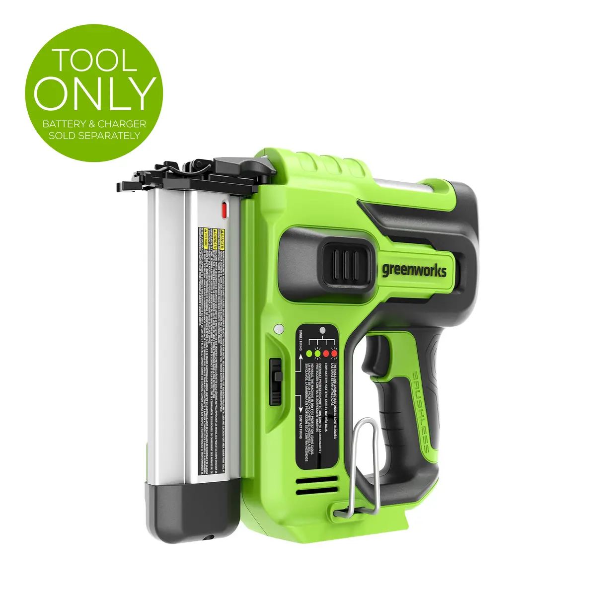 24V 18Ga Brushless Brad Nailer (Tool Only) 1