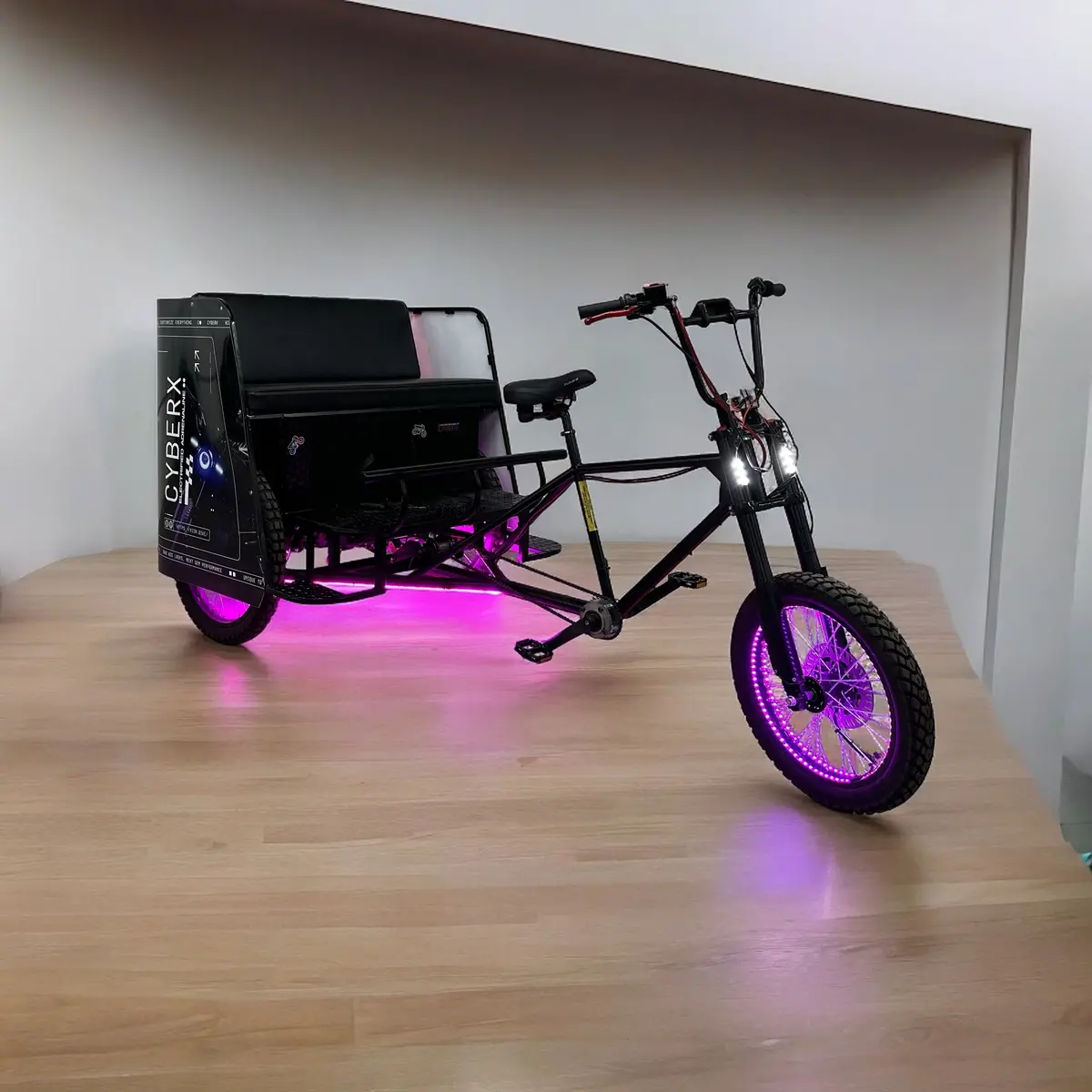 Electric Three-Seater Pedicab 1