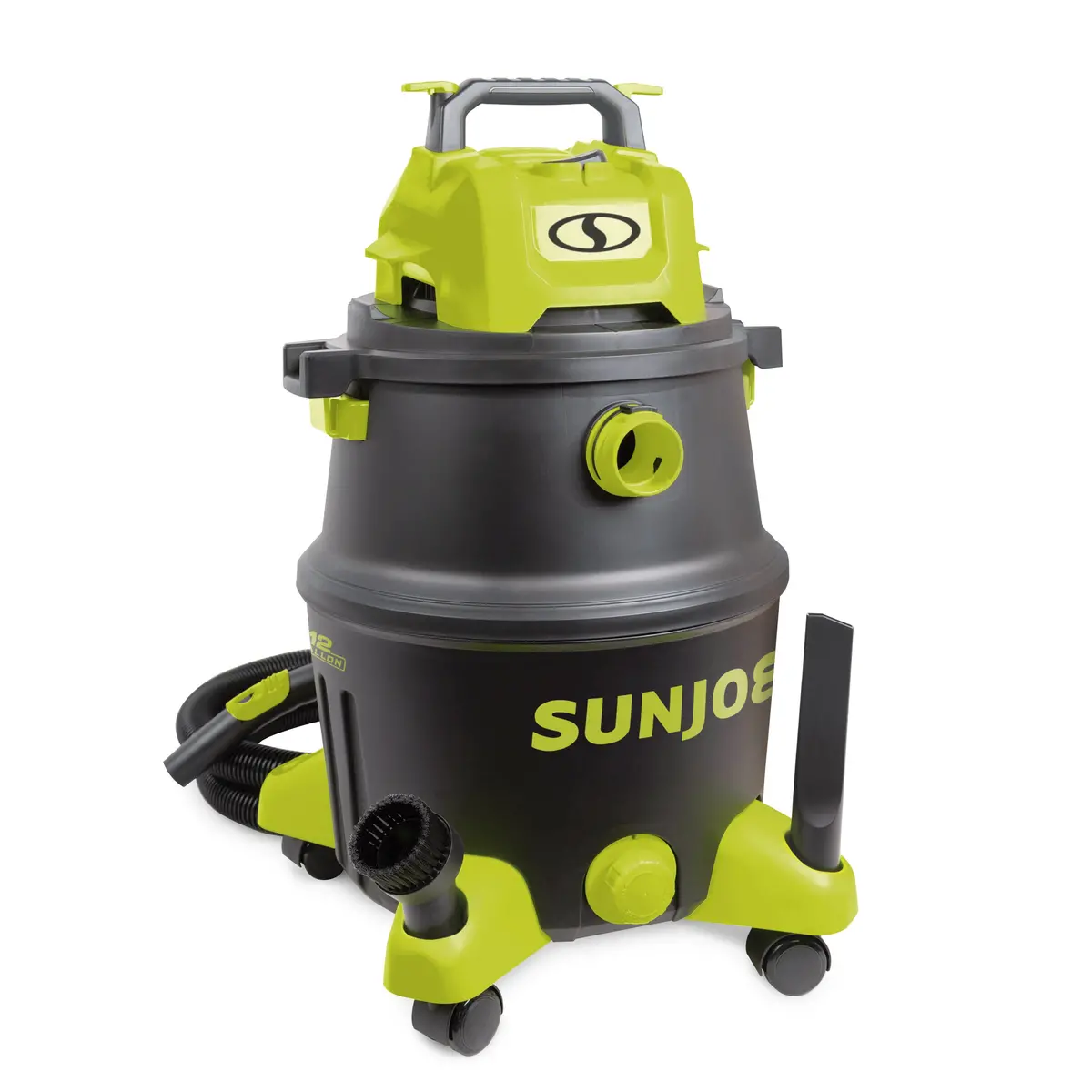 Sun Joe Swd12000 Hepa Filtration Wet/Dry Shop Vacuum W/ Cleaning Attachments | 12-Gal | 1200-Watt | 6.5 Peak Hp | For Home, Workshops, Pet Hair & Auto Use 1