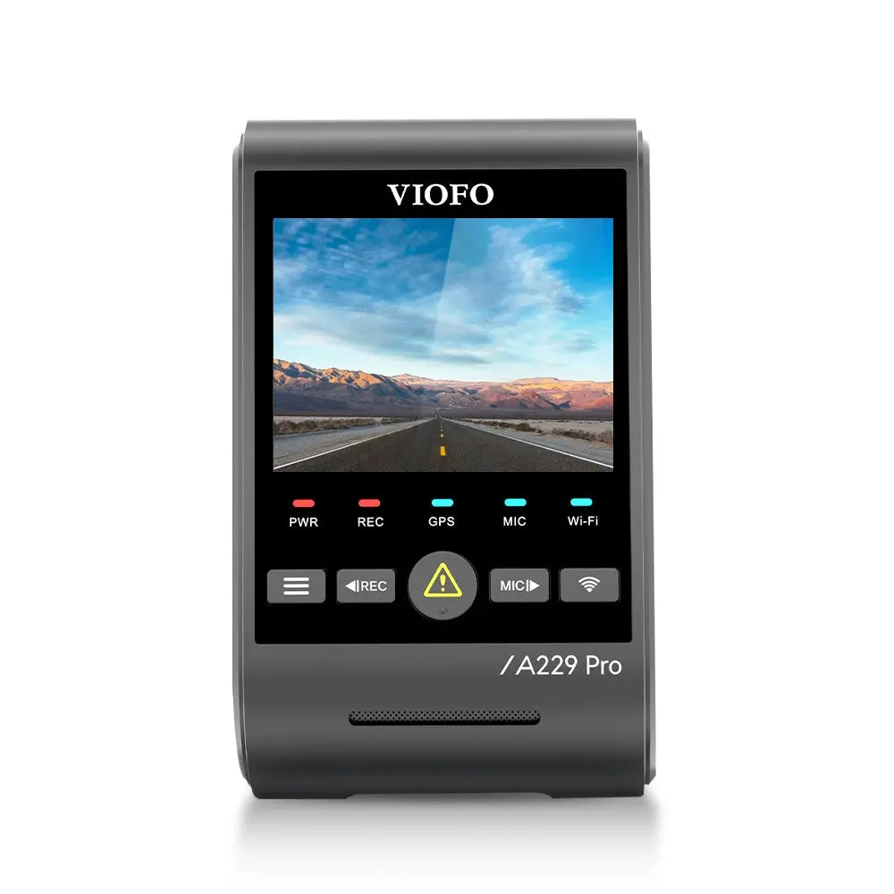 Viofo A229 Pro 1Ch 4K Hdr Front Dash Cam With Sony Starvis 2 Imx678 8Mp Sensor Super Night Vision Voice Control 5Ghz Wifi Gps 1