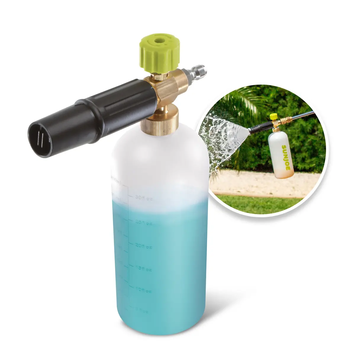 Sun Joe Spx-Fc34-Pro Foam Cannon For Spx Series Electric Pressure Washers 34 Oz. | 1/4" Quick Connector | Adjustable Spray Nozzle 1