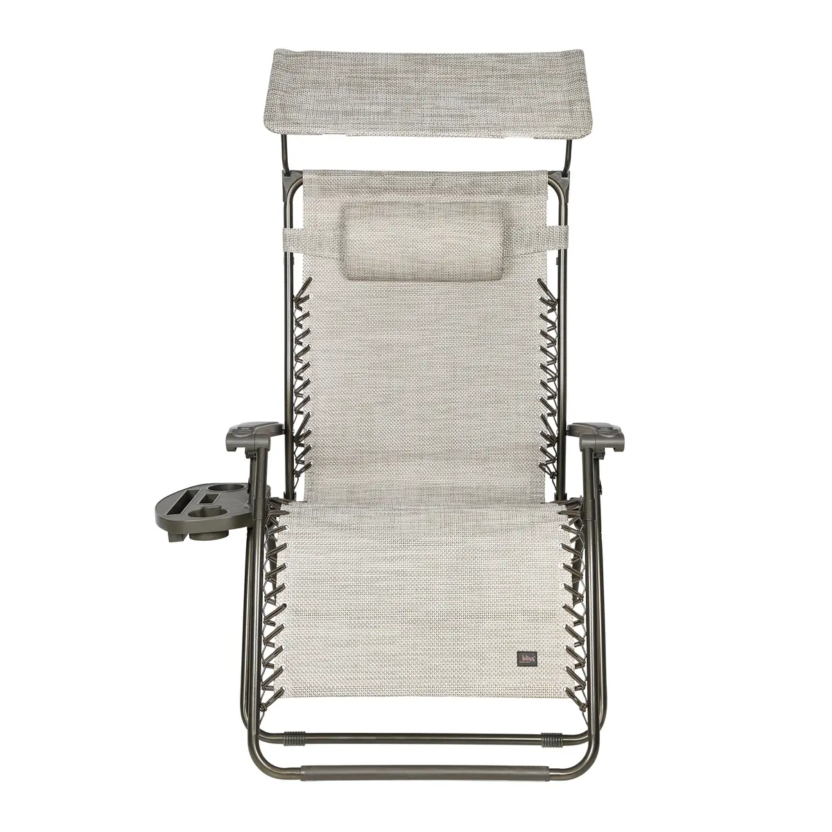 Bliss Hammocks Gfc-452Xws Gravity Free Chair W/ Canopy, Drink Tray, & Pillow | 33-In. Wide Xxl | Weather & Rust Resistant | 360 Lb. Capacity 2