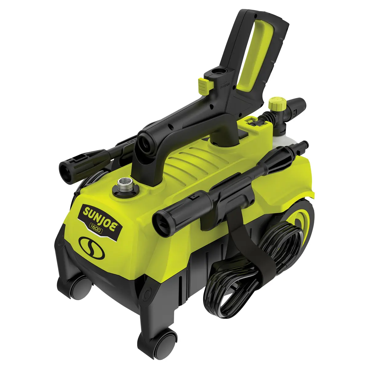 Sun Joe Spx3160p-Sjg Electric Pressure Washer W/ Accessories | 11-Amp | Included Brush Set | Ultra Portable | 360º Rotating Wheels 1
