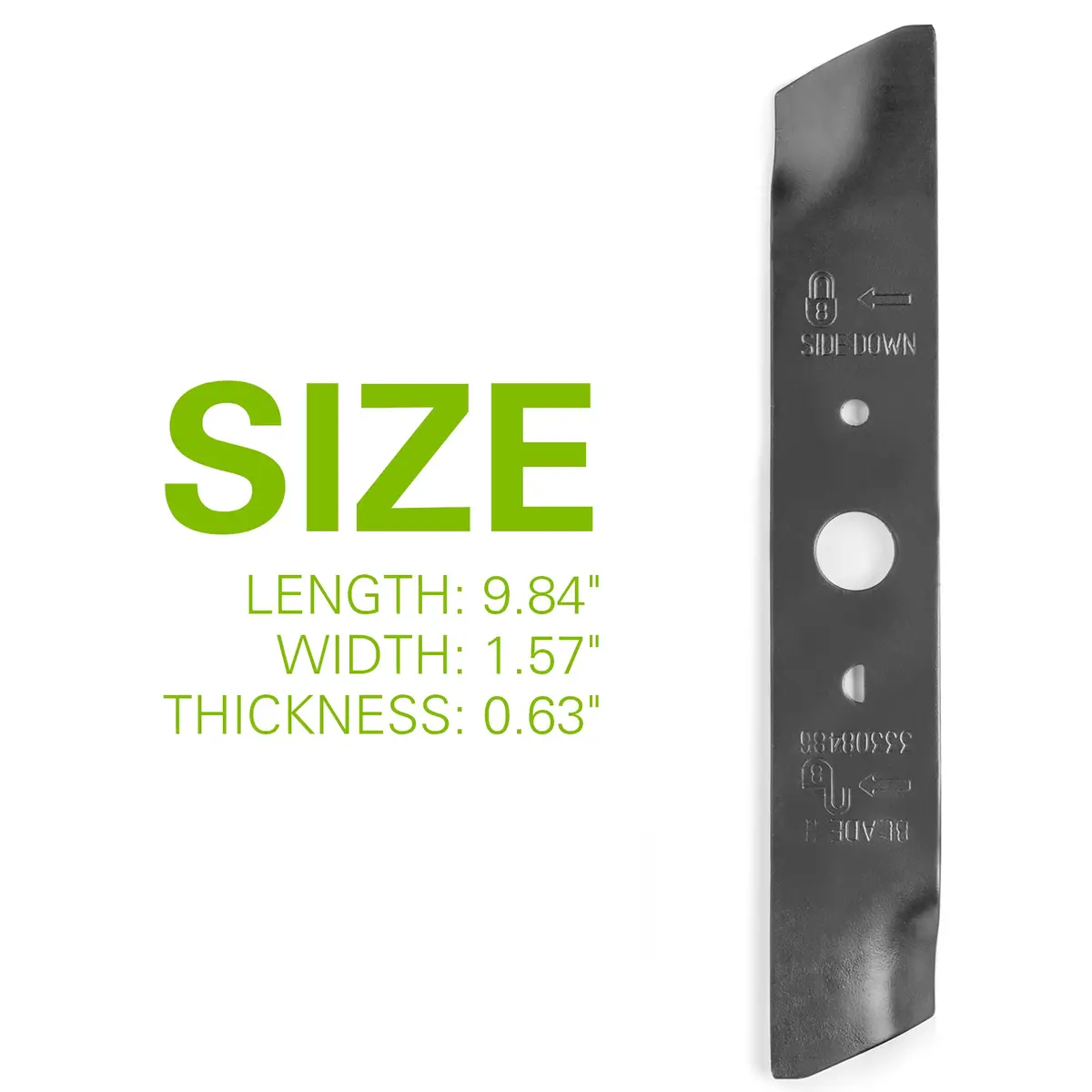 10" Replacement Lawn Mower Blade - Reverse 2
