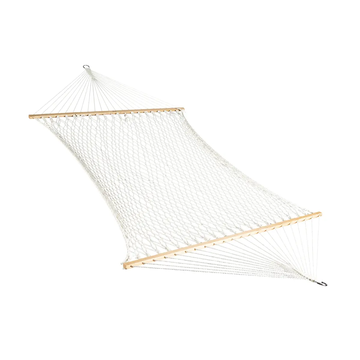 Bliss Hammocks Bh-410 Cotton Rope Hammock W/ Spreader Bar & Hanging Hardware | 60-In. Wide | 450 Lb. Capacity (Natural) 1