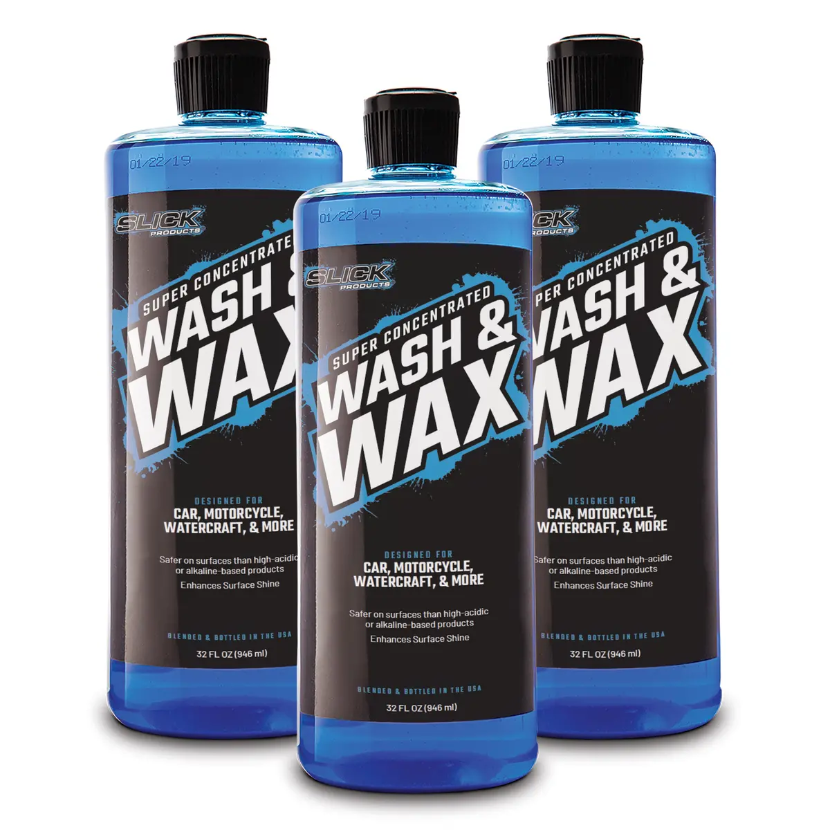 Slick Products Sp1285 Wash And Wax Foam Shampoo Cleaning Solution | 3-Pack | For Car, Truck, Rv, Motorhome, & Boat | High-Gloss Luster | 32 Oz 1