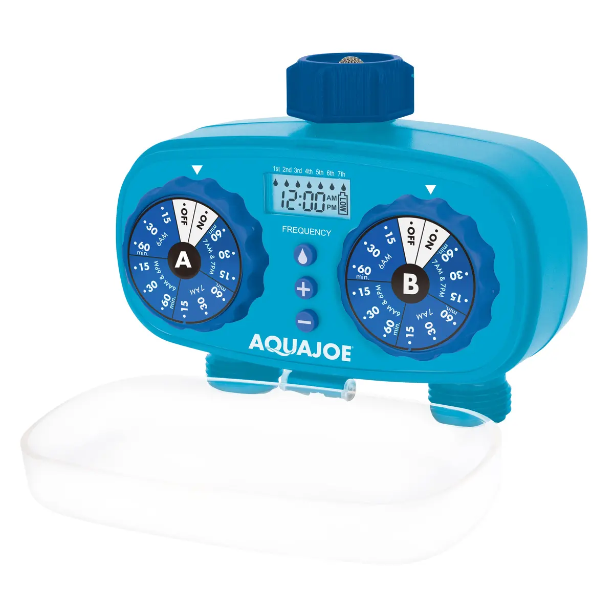 Aqua Joe Aj-Et2z 2-Zone Electronic Water Timer | Customizable Programs | 2 Connections 2