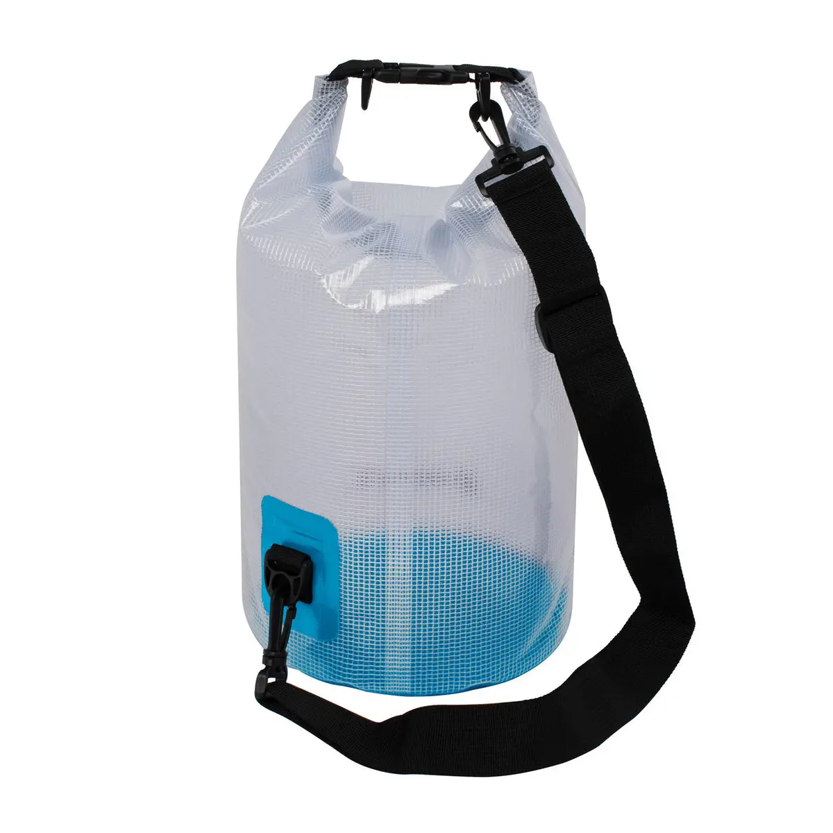 Trailgear Tg-800-10Sb Heavy-Duty Transparent Dry Bag | Roll-Top Closure Design | Lightweight W/ Shoulder Strap | 10 Liter (Sky Blue) 2