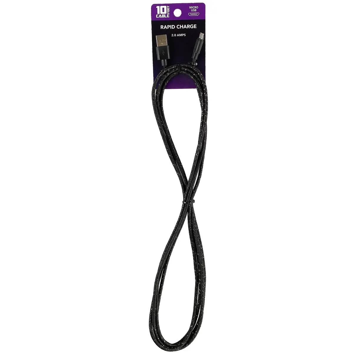 Charging Cable Usb To Micro Usb 10Ft 2 Amp- 18 Pieces Per Pack 40289 1