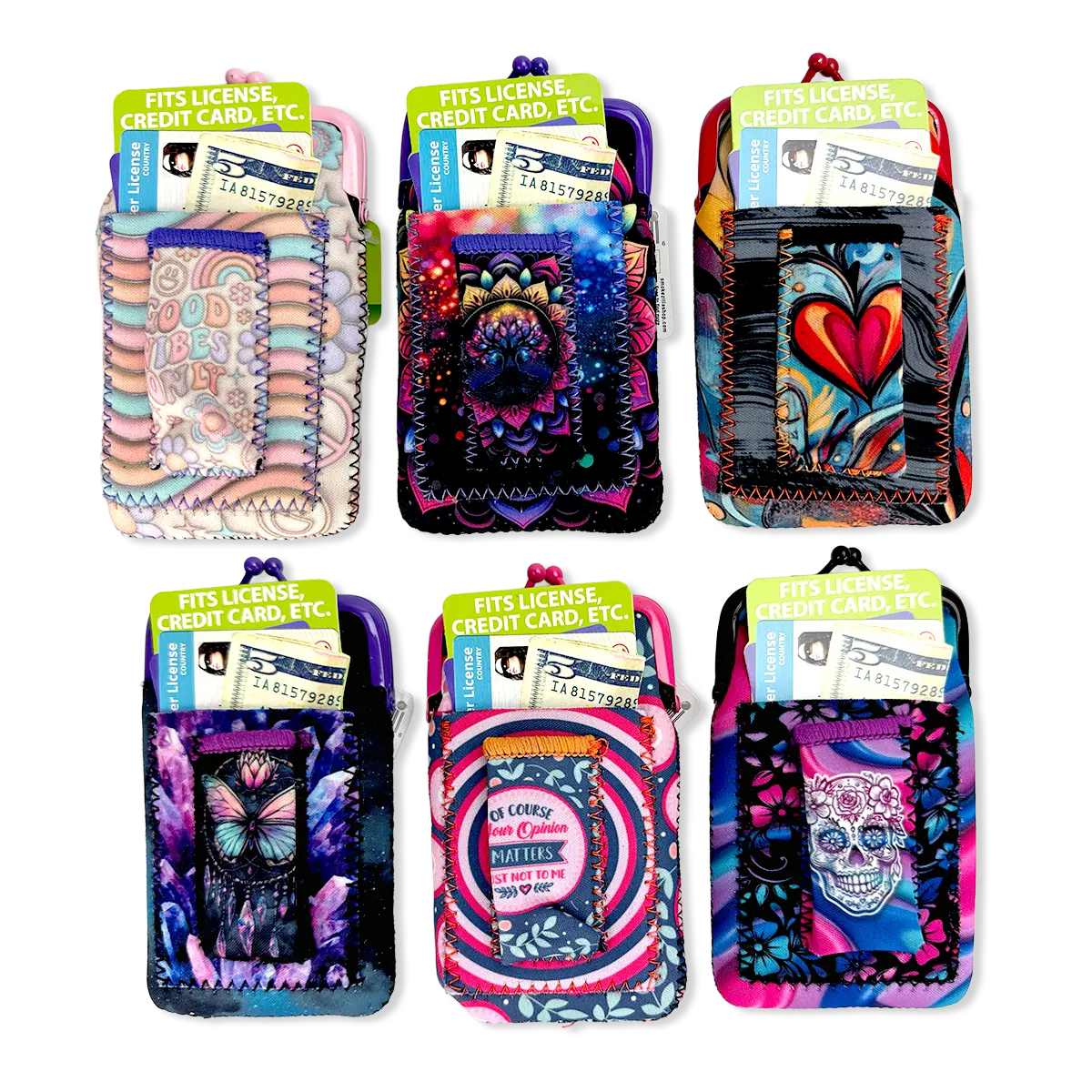 Neoprene Cigarette Pouch With Pocket - 6 Pieces Per Retail Ready Display 40312 2