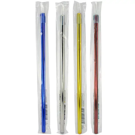 Stainless-Steel Metal Straw With Rubber Tip - 50 Pieces Per Retail Ready Display 40345 2