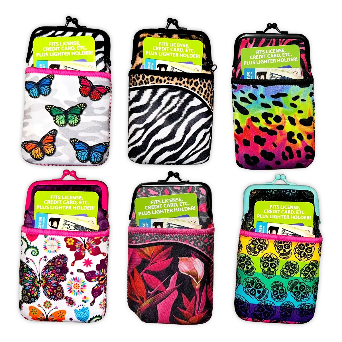 Neoprene Cigarette Pouch With Pocket - 6 Pieces Per Retail Ready Display 40677 2