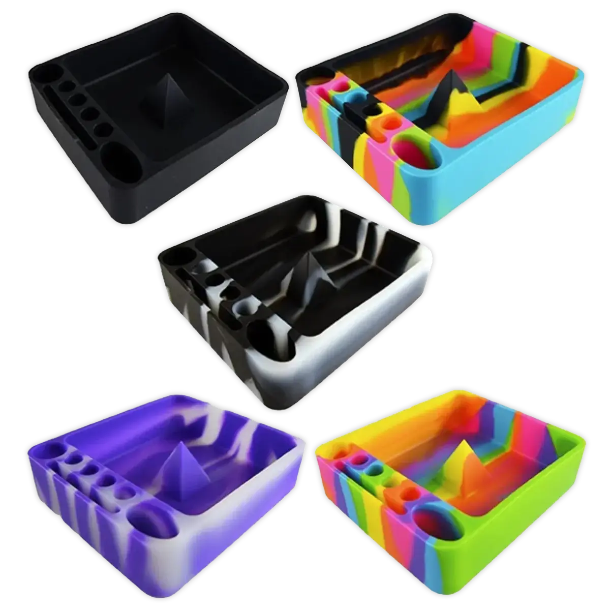 Silicone Ashtray With Assorted Colors - 6 Per Retail Ready Display 40957 2