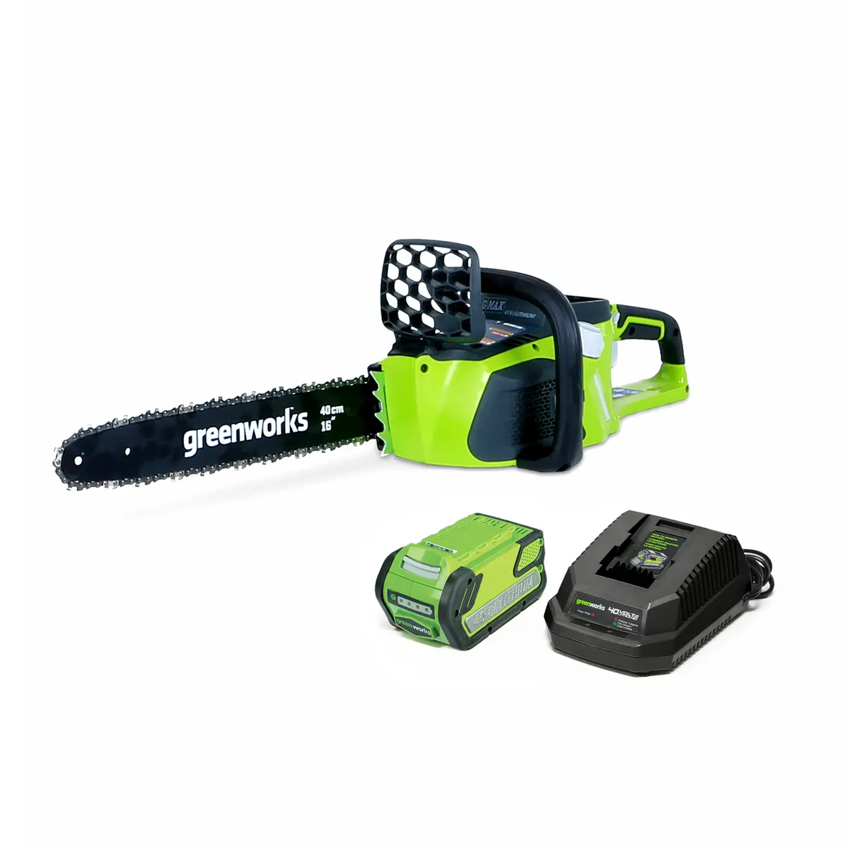 40V 16" Brushless Chainsaw, 4.0Ah Battery And Charger Included 1