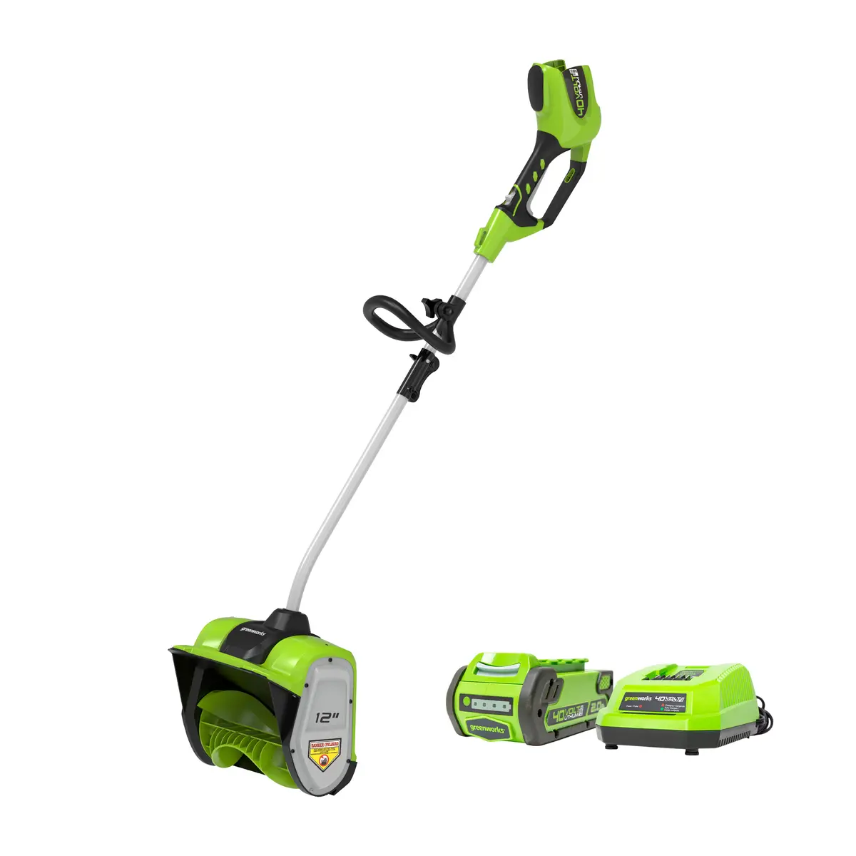 Greenworks 40V 12" Cordless Snow Shovel, 4.0Ah Battery And Charger Included 1