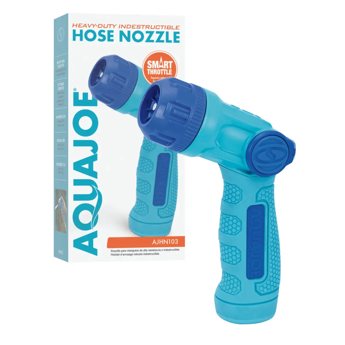 Aqua Joe Ajhn103 Multi-Function Adjustable Hose Nozzle | Smart Throttle 1