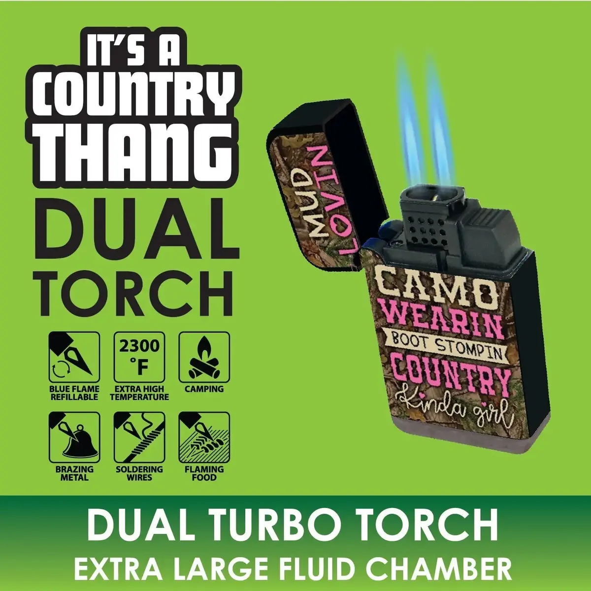 Big Bubba Dual Torch Lighter - 10 Pieces Per Retail Ready Display 41381 2