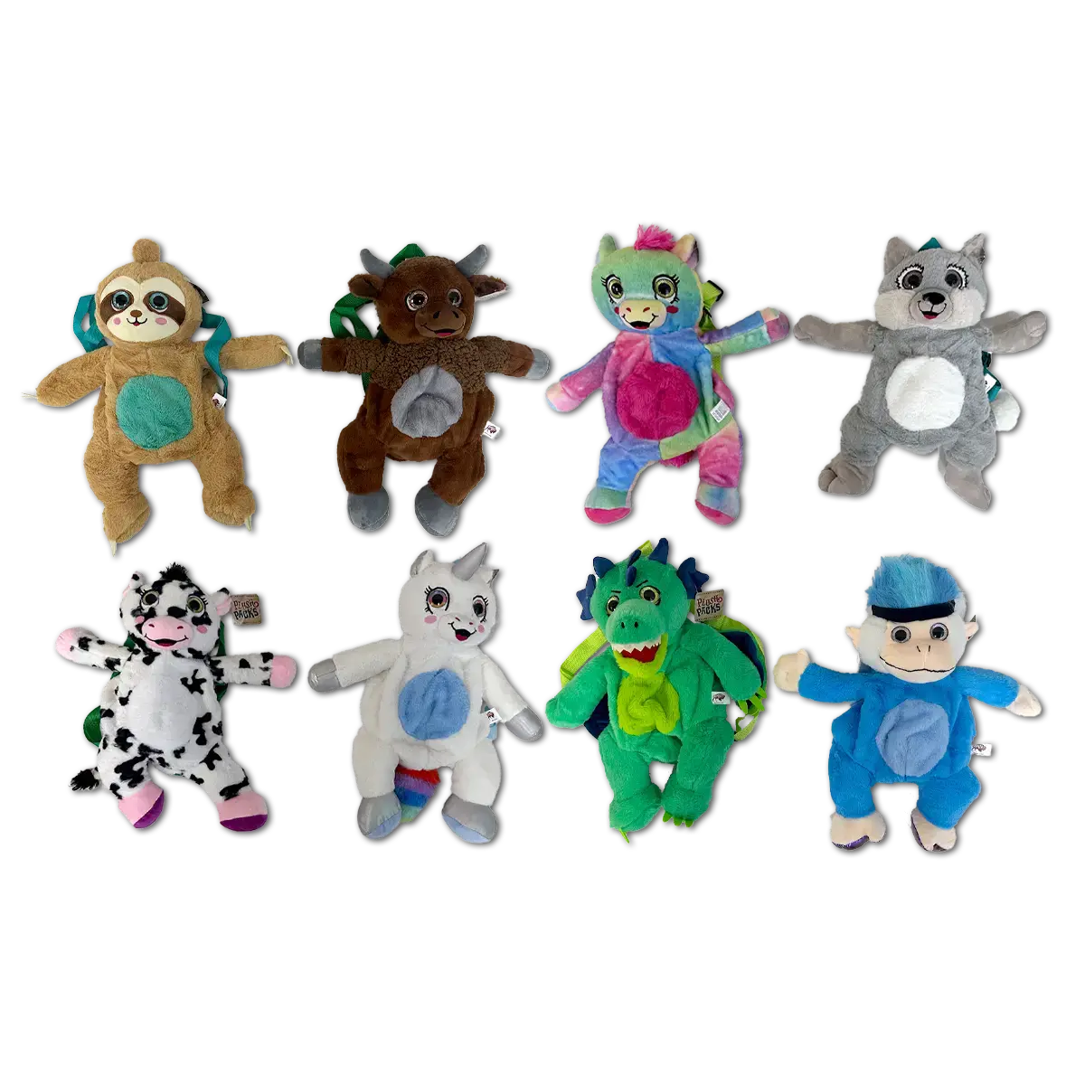 Plush Pack Critter Backpacks - 8 Pieces Per Pack 41530 1