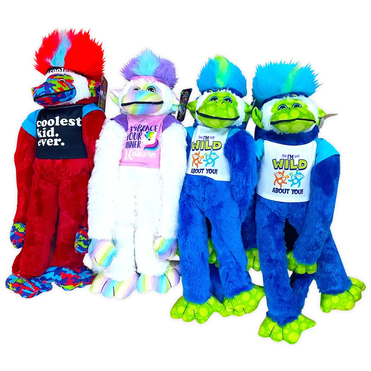 Plush Mohawk Monkey - 8 Pieces Per Pack 25932 1