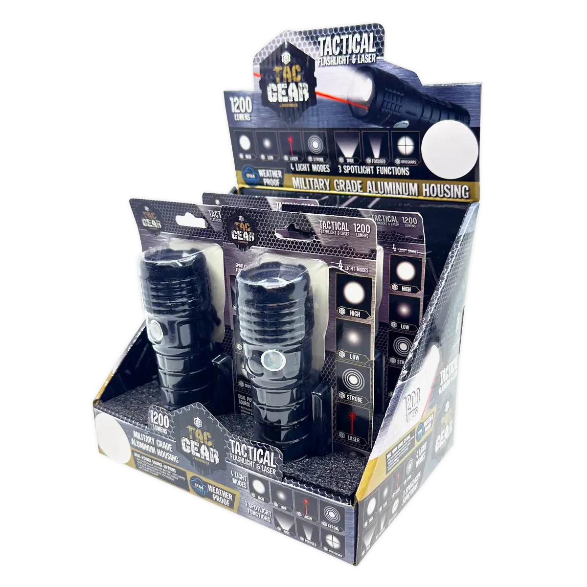 Led Flashlight Multi-Function Hazard Tool - 4 Pieces Per Retail Ready Display 41672 1