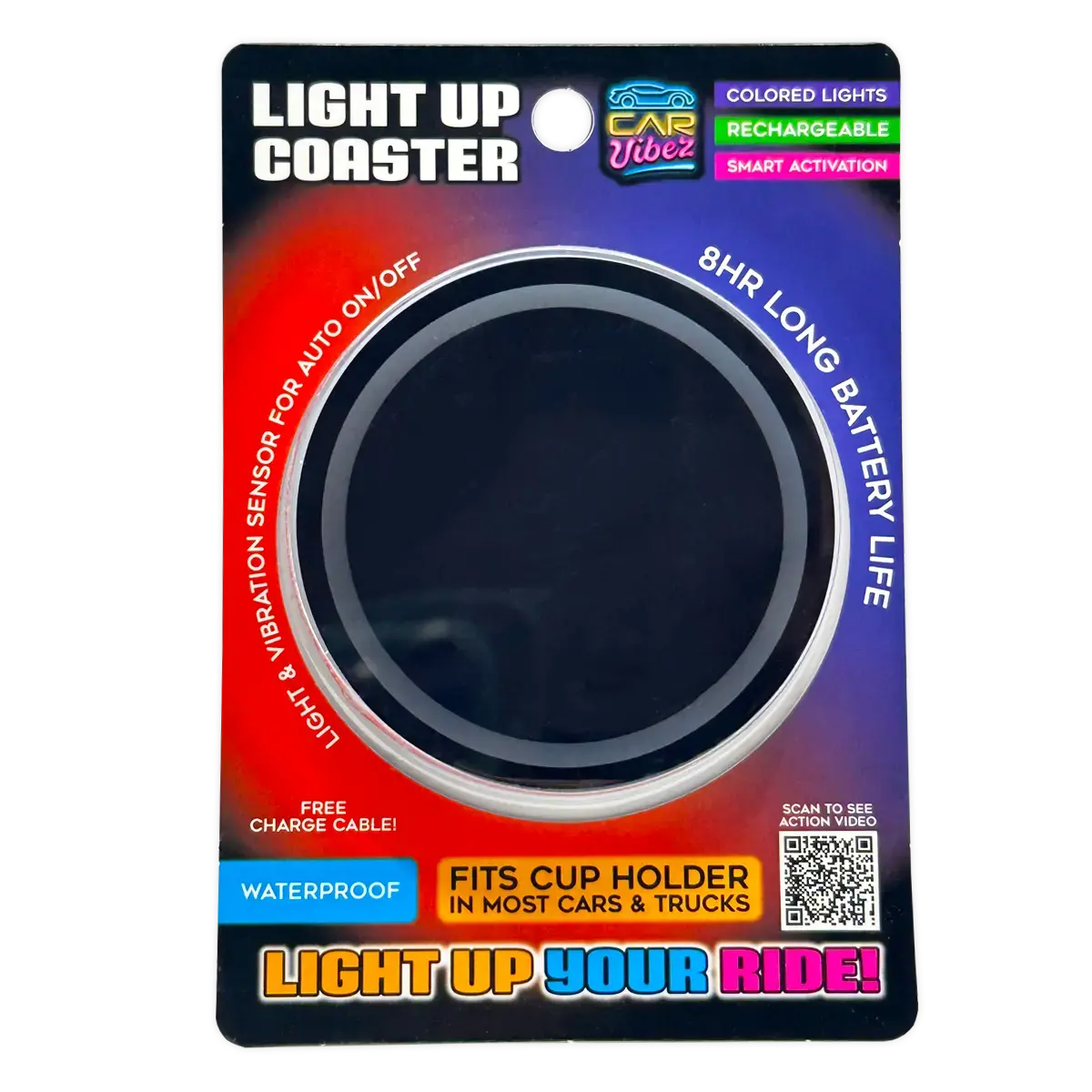Mood Light Led Light-Up Coaster - 4 Pieces Per Retail Ready Display 41678 2