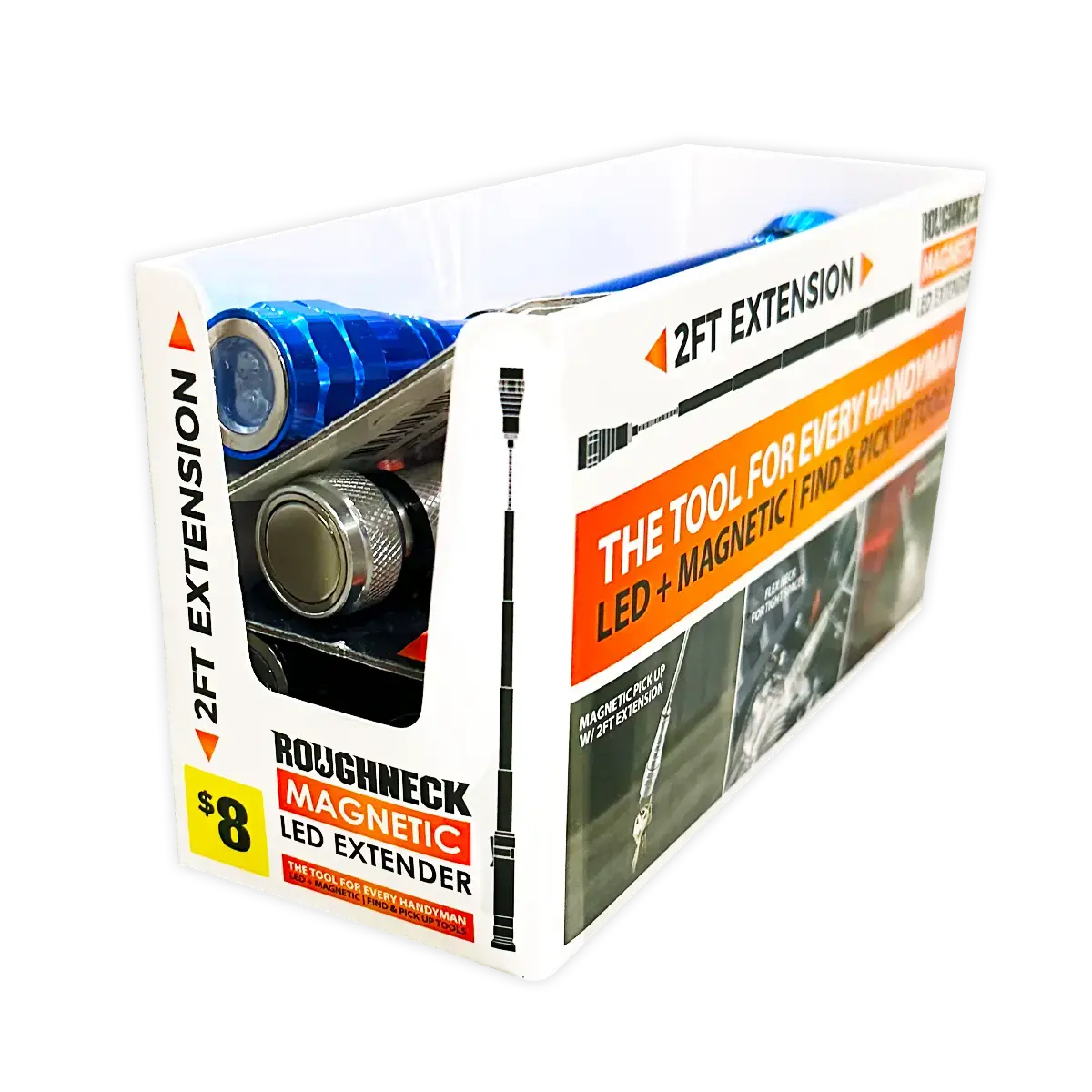 Led Flashlight Extender Tool With Magnetic Stand - 4 Pieces Per Retail Ready Display 41680 1
