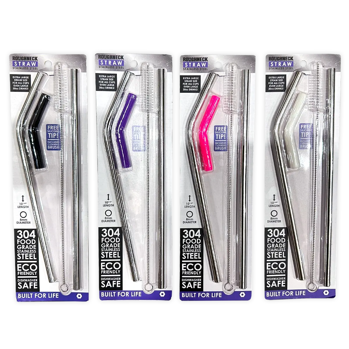 Variety Of High-Quality Stainless-Steel Straws - 6 Pieces Per Pack 41691 1