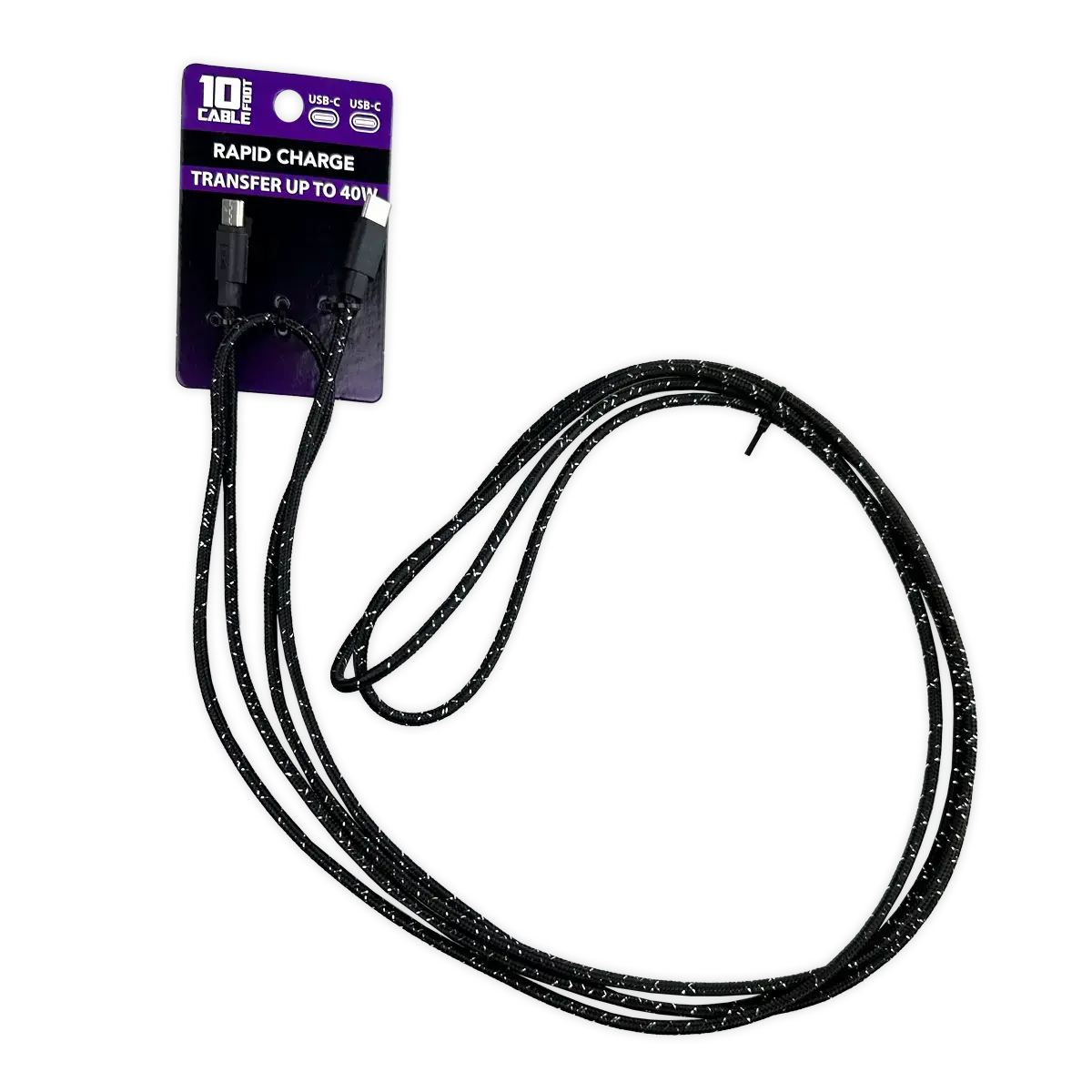 Charging Cable Usb-C-To-Usb-C 10Ft 2 Amp - 8 Pieces Per Pack 41767 1