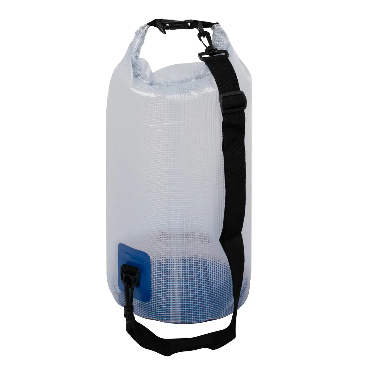 Trailgear Tg-800-20-Bl Heavy-Duty Transparent Dry Bag | Roll-Top Closure Design | Lightweight W/ Shoulder Strap | 20 Liter (Blue) 2