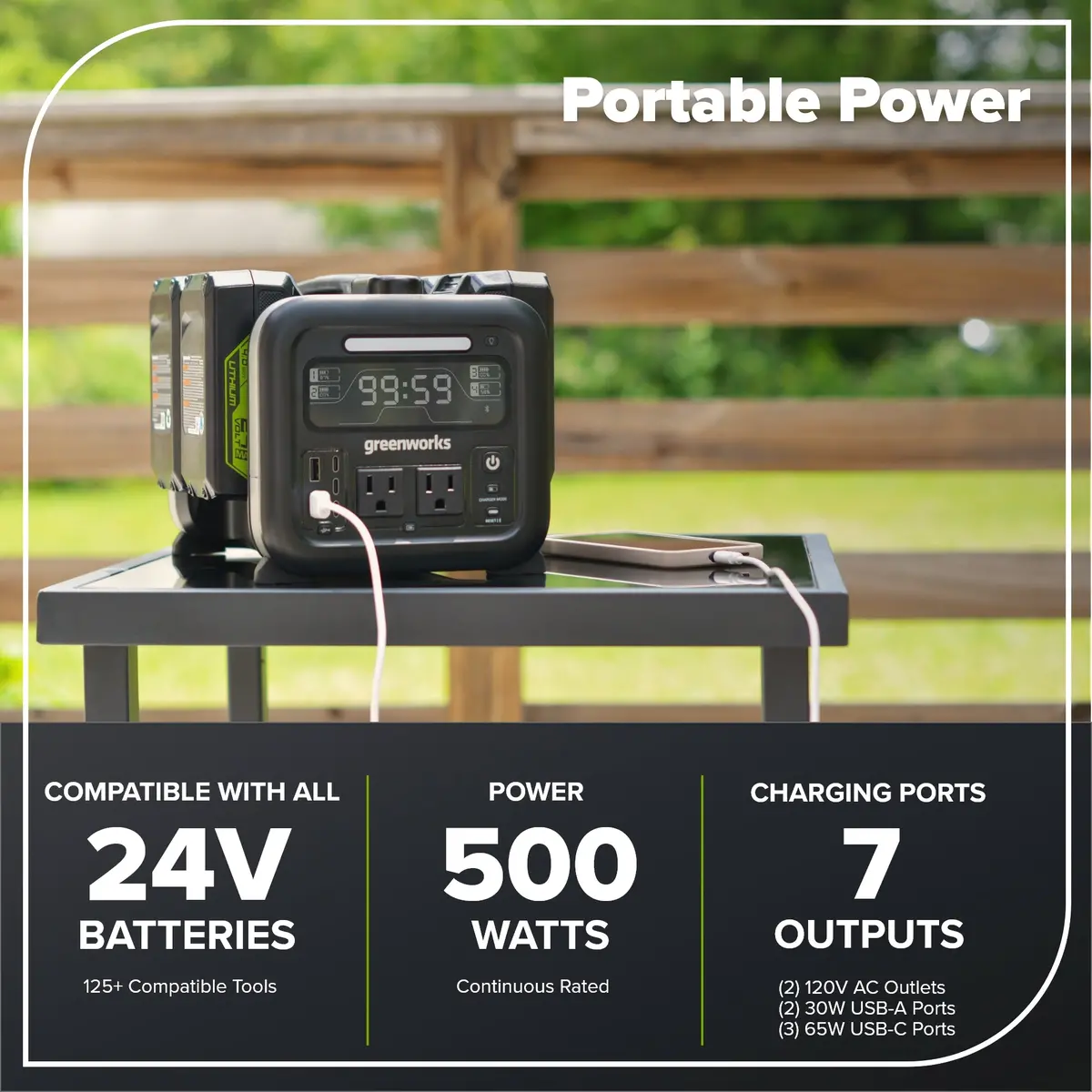 24V 500W Portable Power Station (Tool Only) 2